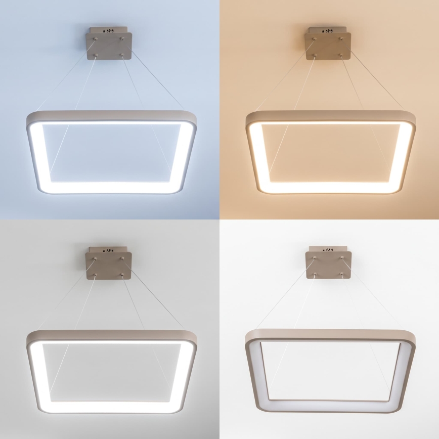 BRILAGI - dimbare LED-hanglamp aan kabel FALCON SLIM LED/50W/230V 3000-6500K 50x50 cm beige + afstandsbediening