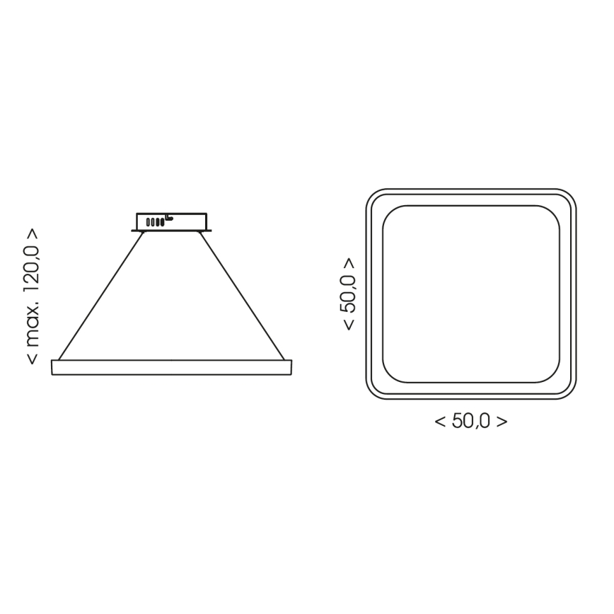 BRILAGI - dimbare LED-hanglamp aan kabel FALCON SLIM LED/50W/230V 3000-6500K 50x50 cm beige + afstandsbediening