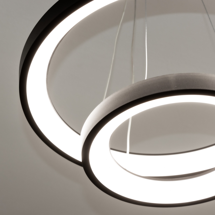 Brilagi - LED-dimbare hanglamp met kabel FALCON SLIM LED/68W/230V 3000-6500K Ø 50 cm zwart + afstandsbediening