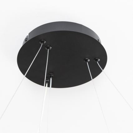 Brilagi - LED-dimbare hanglamp met kabel FALCON SLIM LED/68W/230V 3000-6500K Ø 50 cm zwart + afstandsbediening