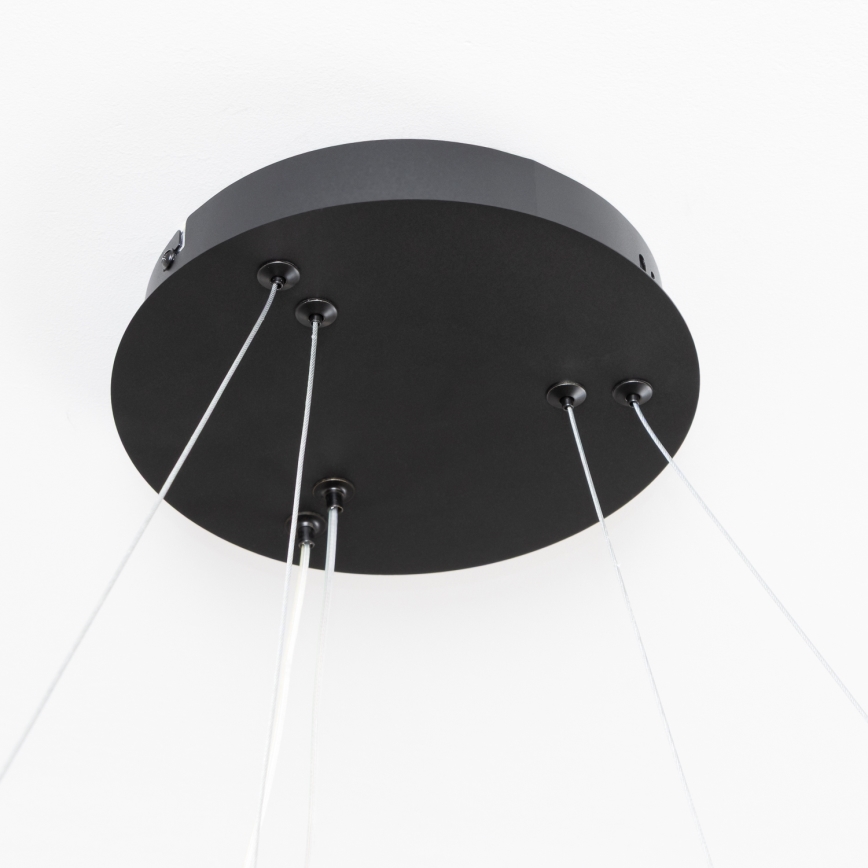 Brilagi - LED-dimbare hanglamp met kabel FALCON SLIM LED/68W/230V 3000-6500K Ø 50 cm zwart + afstandsbediening