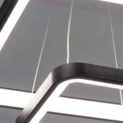 Brilagi - dimbare LED-pendellamp FALCON SLIM met kabel LED/78W/230V 3000-6500K 50x50 cm zwart + afstandsbediening