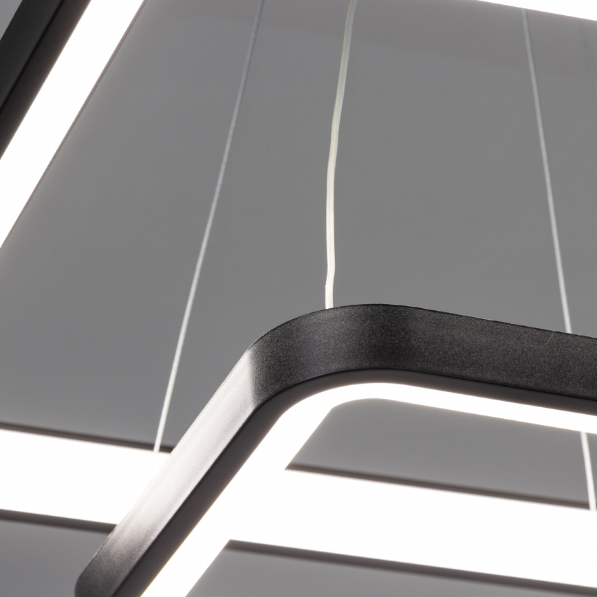 Brilagi - dimbare LED-pendellamp FALCON SLIM met kabel LED/78W/230V 3000-6500K 50x50 cm zwart + afstandsbediening