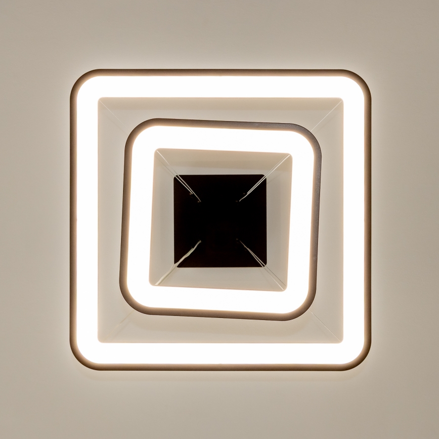 Brilagi - dimbare LED-pendellamp FALCON SLIM met kabel LED/78W/230V 3000-6500K 50x50 cm zwart + afstandsbediening