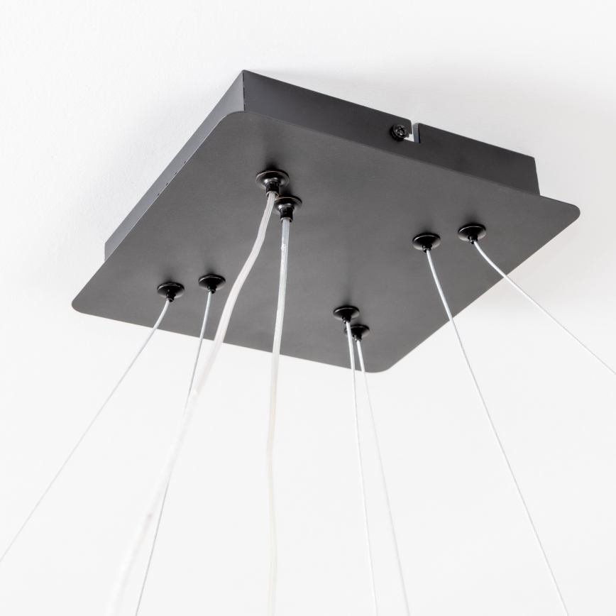 Brilagi - dimbare LED-pendellamp FALCON SLIM met kabel LED/78W/230V 3000-6500K 50x50 cm zwart + afstandsbediening