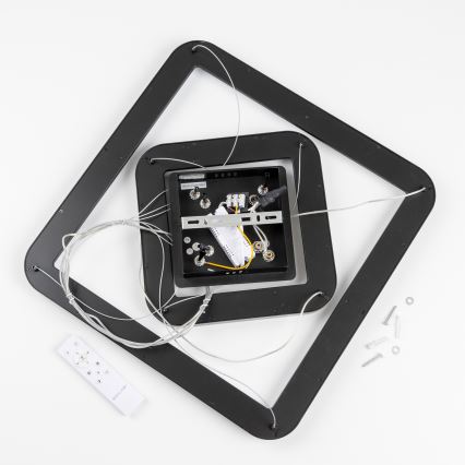 Brilagi - dimbare LED-pendellamp FALCON SLIM met kabel LED/78W/230V 3000-6500K 50x50 cm zwart + afstandsbediening