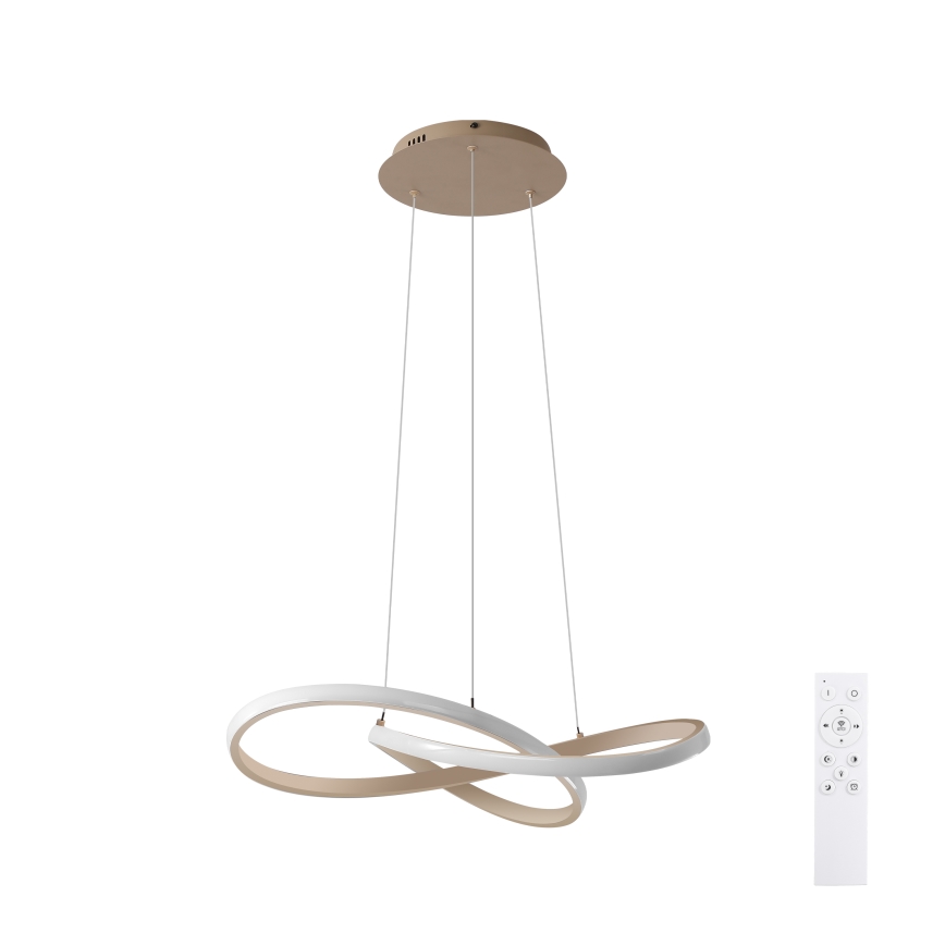 Brilagi - LED dimbare hanglamp aan een kabel INFINITY LED/55W/230V 3000-6000K 50x50 cm beige + afstandsbediening