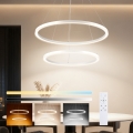 Brilagi - Dimbare LED-hanglamp aan kabel PORTOFINO LED/98W/230V 3000-6000K Ø 80 cm wit + afstandsbediening
