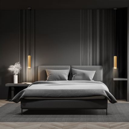 Brilagi - LED RGBW dimbare hanglamp aan kabel SELE 1xGU10/6W/230V 3000K zwart/goud + afstandsbediening
