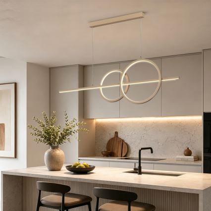 BRILAGI - Dimbare LED-hanglamp aan kabel SIGNATURE LED/53W/230V 3000-6000K 120 cm beige + afstandsbediening