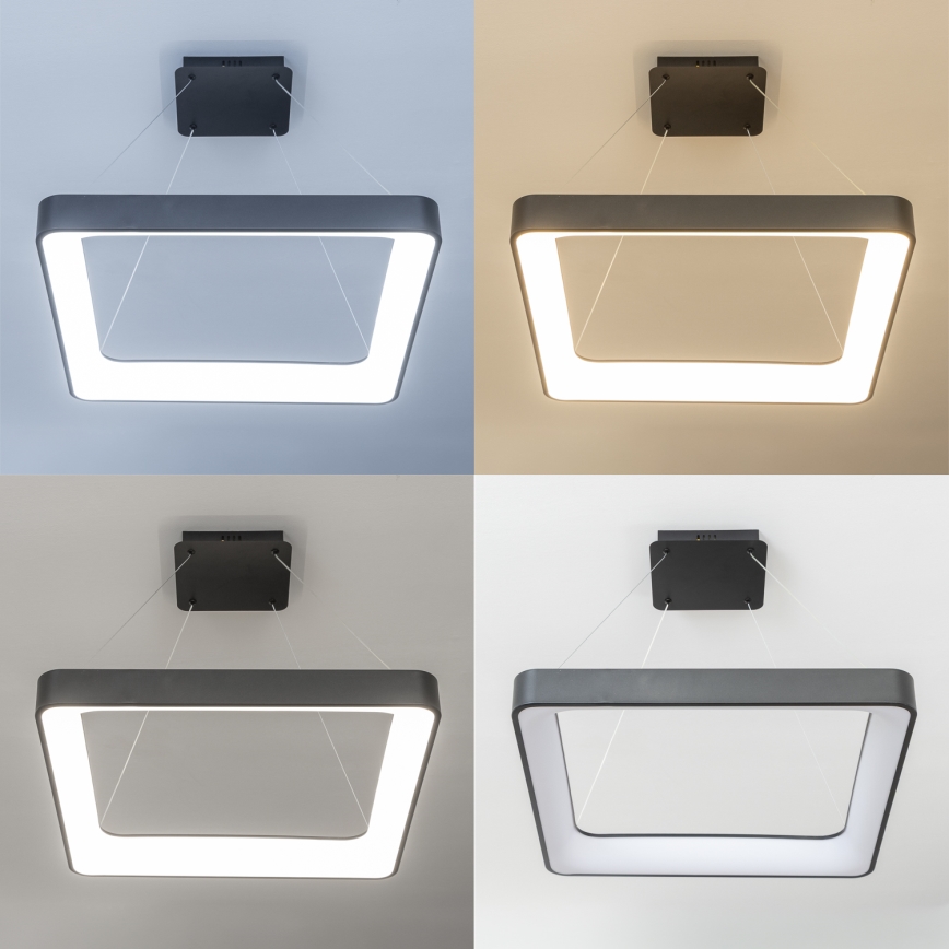 Brilagi - LED-dimbare hanglamp met kabel FALCON II LED/125W/230V 3000-6500K 60x60 cm zwart + afstandsbediening