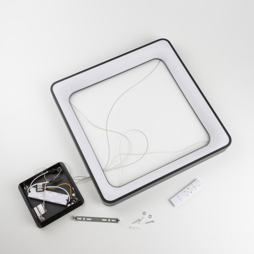 Brilagi - LED-dimbare hanglamp met kabel FALCON II LED/125W/230V 3000-6500K 60x60 cm zwart + afstandsbediening