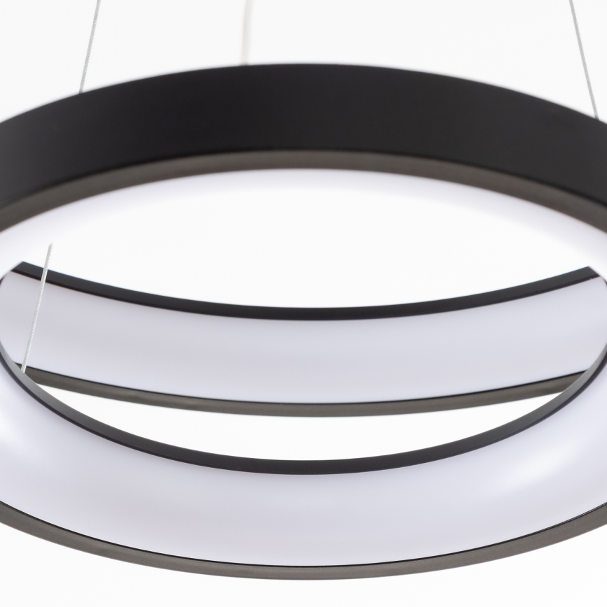 Brilagi - LED dimbare hanglamp aan kabel FALCON SLIM LED/68W/230V 3000-6500K Ø 50 cm zwart + afstandsbediening