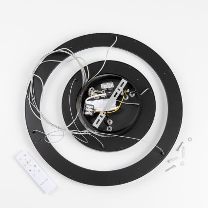 Brilagi - LED dimbare hanglamp aan kabel FALCON SLIM LED/68W/230V 3000-6500K Ø 50 cm zwart + afstandsbediening