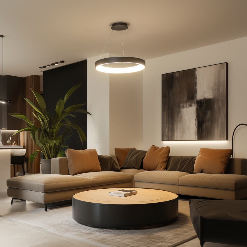 Brilagi - Dimbare LED-hanglamp aan kabel FALCON II LED/99W/230V 3000-6500K Ø 60 cm zwart + afstandsbediening