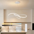 Brilagi - Dimbare LED-hanglamp met staalkabel INFINITY LED/80W/230V 3000-6000K 80x80 cm wit + afstandsbediening