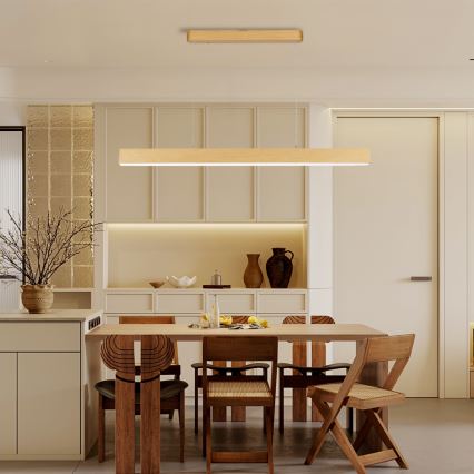 Brilagi - LED dimbare kroonluchter SLEEKLINE SMART LED/40W/230V Wi-Fi Tuya eiken decor + afstandsbediening