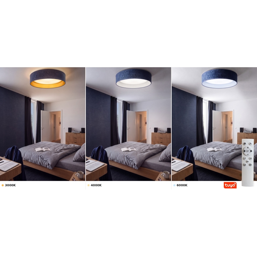 Brilagi - LED dimbare plafondlamp VELVET SMARTIX STARS LED/24W/230V 3000-6000K Ø 45 cm blauw Wi-Fi Tuya Beacon + afstandsbediening