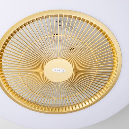 Brilagi - Dimbare LED Lamp met Ventilator AURA LED/38W/230V 3000-6000K goud + afstandsbediening