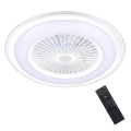 Brilagi - Dimbare LED Lamp met Ventilator RONDA LED/48W/230V 3000-6000K wit + afstandsbediening