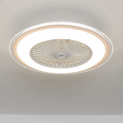 Brilagi - Dimbare LED Lamp met Ventilator RONDA LED/48W/230V 3000-6000K wit + afstandsbediening