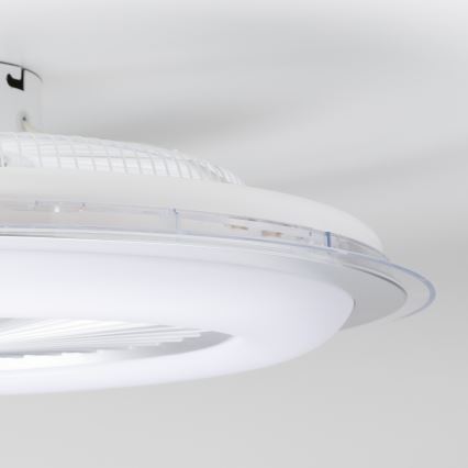 Brilagi - Dimbare LED Lamp met Ventilator RONDA LED/48W/230V 3000-6000K zilver + afstandsbediening