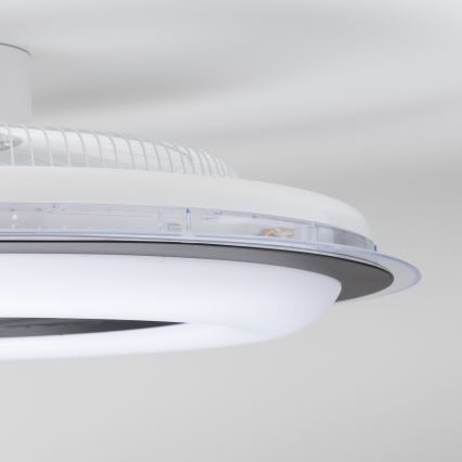 Brilagi - Dimbare LED Lamp met Ventilator RONDA LED/48W/230V 3000-6000K zwart + afstandsbediening
