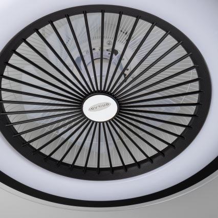 Brilagi - Dimbare LED Lamp met Ventilator RONDA LED/48W/230V 3000-6000K zwart + afstandsbediening