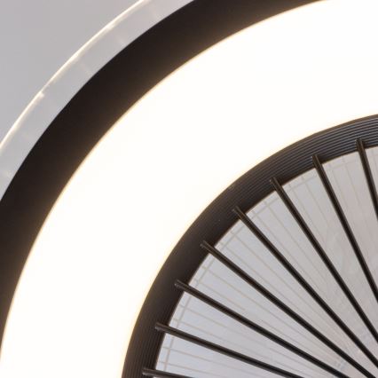 Brilagi - Dimbare LED Lamp met Ventilator RONDA LED/48W/230V 3000-6000K zwart + afstandsbediening