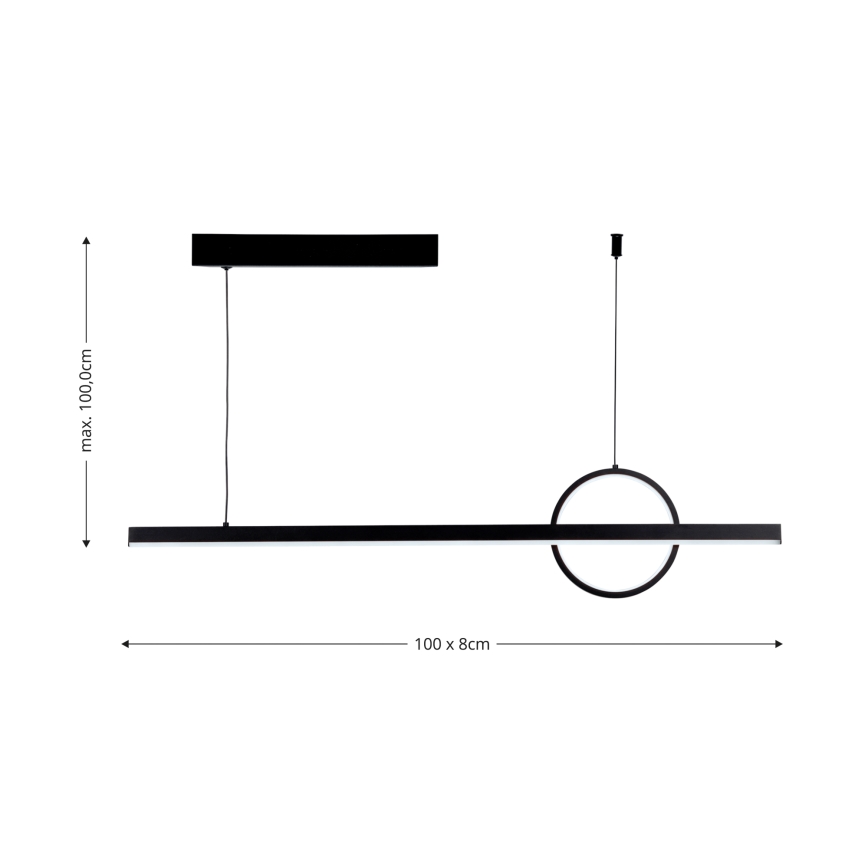 Brilagi - LED dimbare hanglamp aan kabel NIVIO LED/20W/230V 3000/4000/6000K + afstandsbediening