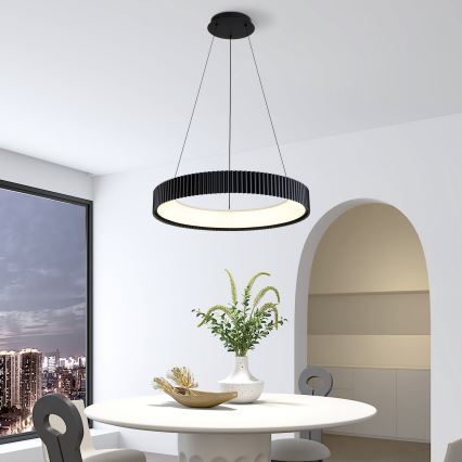 Brilagi - LED-dimbare kroonluchter aan kabel FALCON MODERN LED/54W/230V 3000-6500K Ø 60 cm zwart + afstandsbediening
