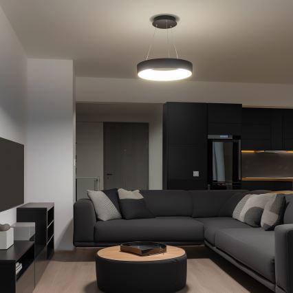 Brilagi - LED-dimbare hanglamp aan kabel FALCON LED/40W/230V 3000-6500K Ø45 cm zwart + afstandsbediening