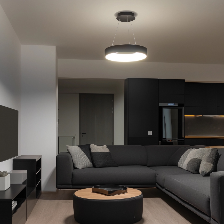 Brilagi - LED-dimbare hanglamp aan kabel FALCON LED/40W/230V 3000-6500K Ø45 cm zwart + afstandsbediening