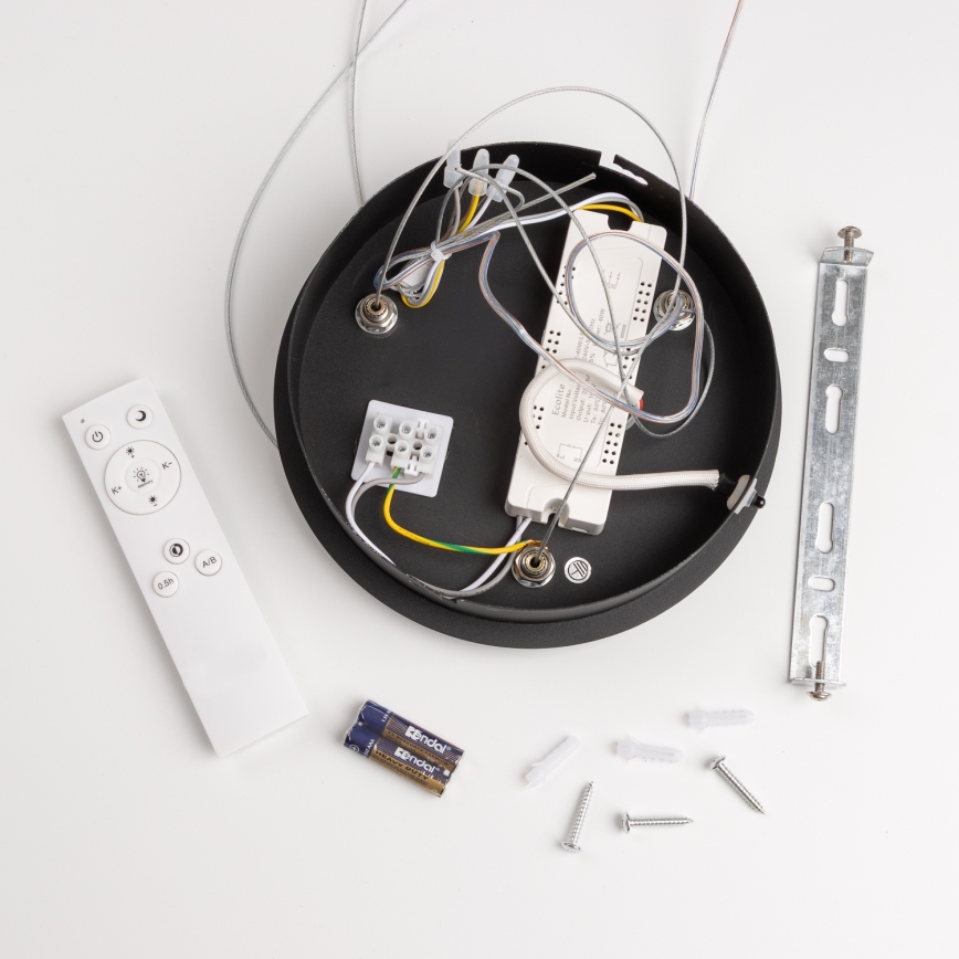 Brilagi - LED-dimbare hanglamp aan kabel FALCON LED/40W/230V 3000-6500K Ø45 cm zwart + afstandsbediening