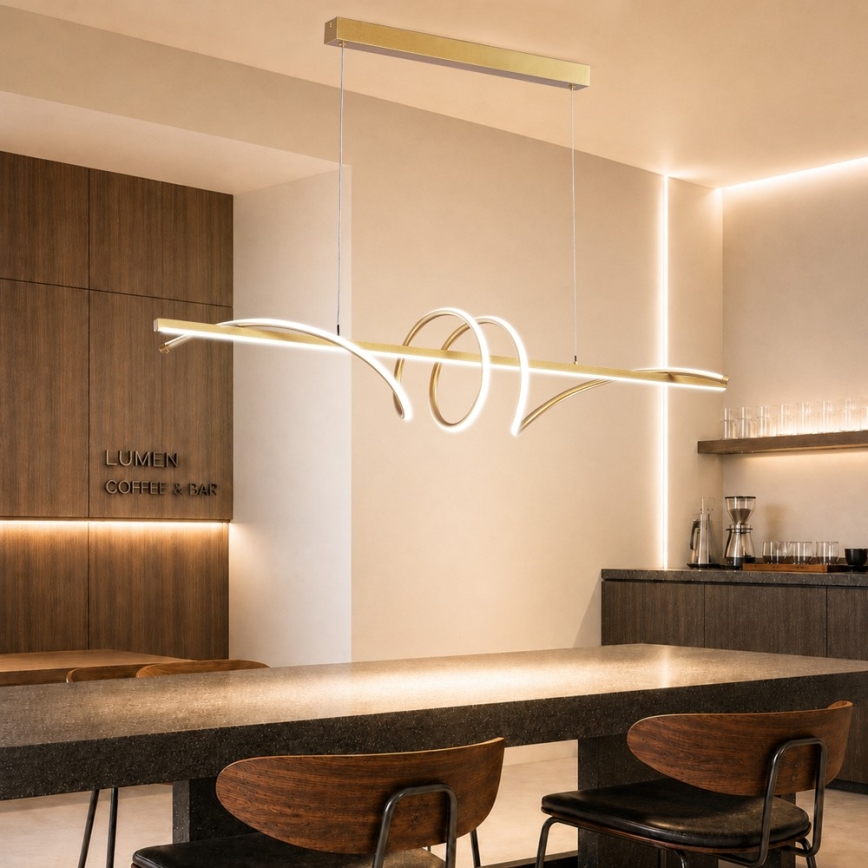 BRILAGI - LED dimbare kroonluchter aan kabel SIGNATURE LED/50W/230V 3000-6000K 120 cm goud + afstandsbediening