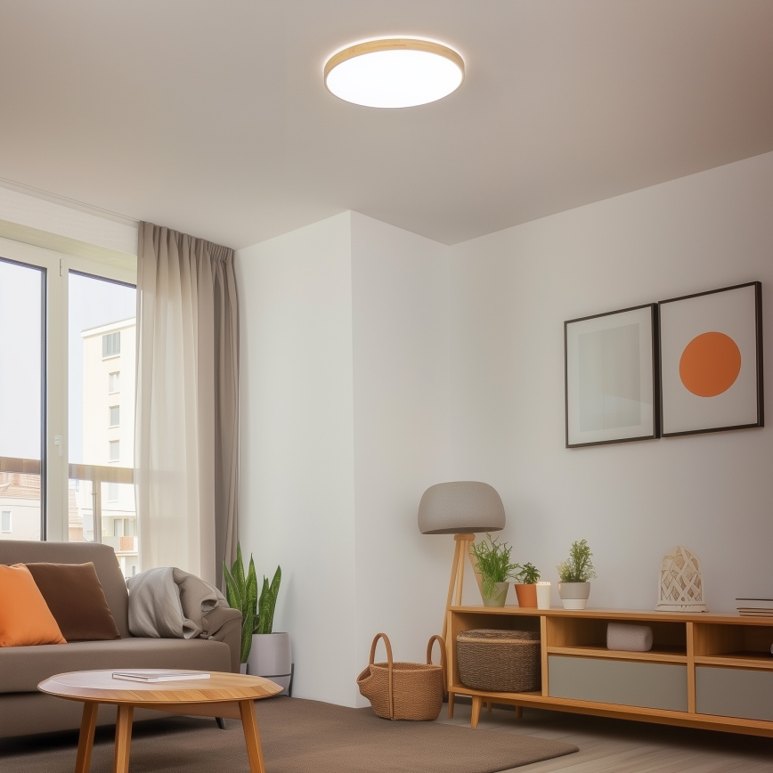 Brilagi - Dimbare LED Plafond Lamp PINE LED/60W/230V + afstandsbediening