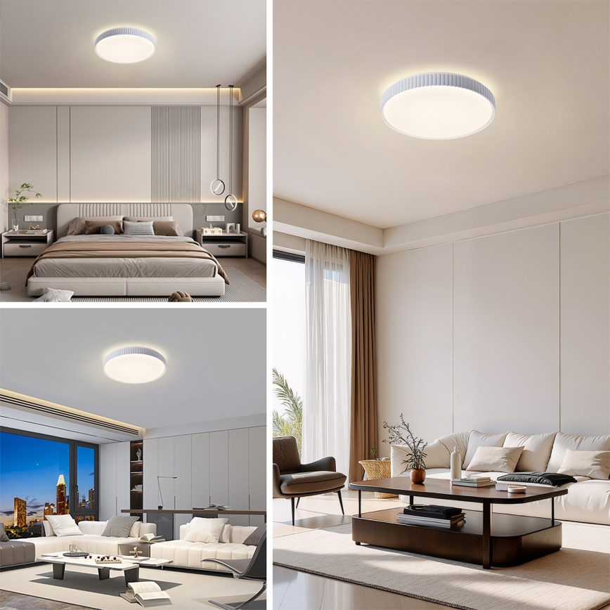 Brilagi - Dimbare LED-plafondlamp CORVO LED/72W/230V 3000-6000K wit Ø 50 cm + afstandsbediening