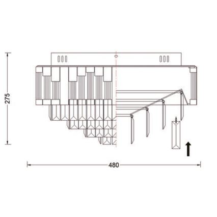 Brilagi - Dimbare LED plafondlamp CROWN LED/41W/230V 3000-6000K Ø 48 cm goudkleurig + afstandsbediening