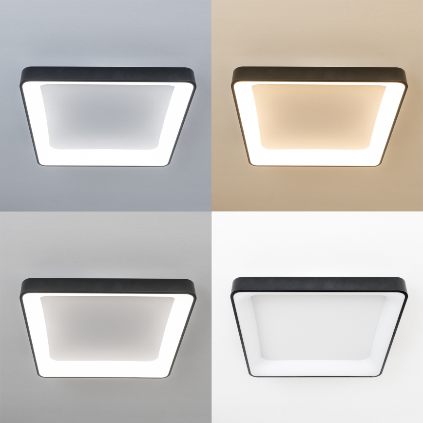 Brilagi - Dimbare LED-plafondlamp FALCON II LED/125W/230V 3000-6500K 60x60 cm zwart + afstandsbediening