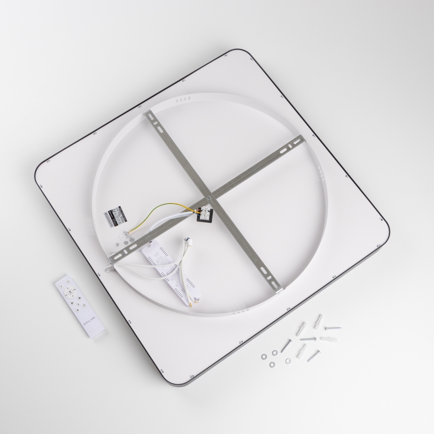 Brilagi - Dimbare LED-plafondlamp FALCON II LED/125W/230V 3000-6500K 60x60 cm zwart + afstandsbediening