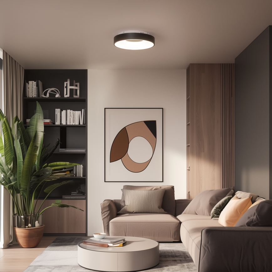 Brilagi - LED-dimbare plafondlamp FALCON II LED/67W/230V 3000-6500K Ø 40 cm zwart + afstandsbediening