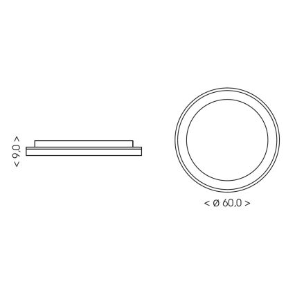 BRILAGI - LED Dimbare plafondlamp FALCON II LED/99W/230V 3000-6500K Ø 60 cm wit/beige + afstandsbediening