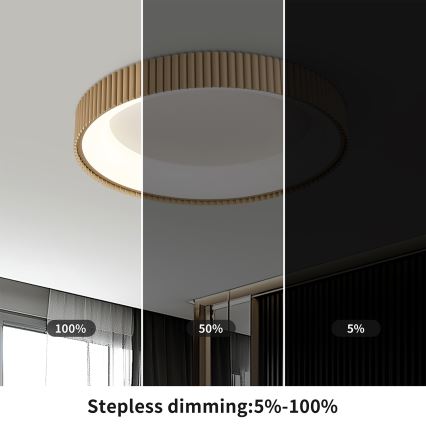 Brilagi - LED dimbare plafondlamp FALCON MODERN LED/30W/230V 3000-6500K Ø 40 cm beige + afstandsbediening