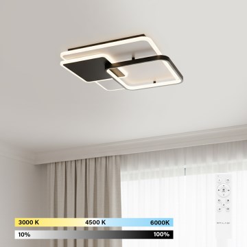 Brilagi - dimbare LED-plafondlamp FLARE LED/64W/230V 3000-6000K 45x45 cm wit/zwart + afstandsbediening