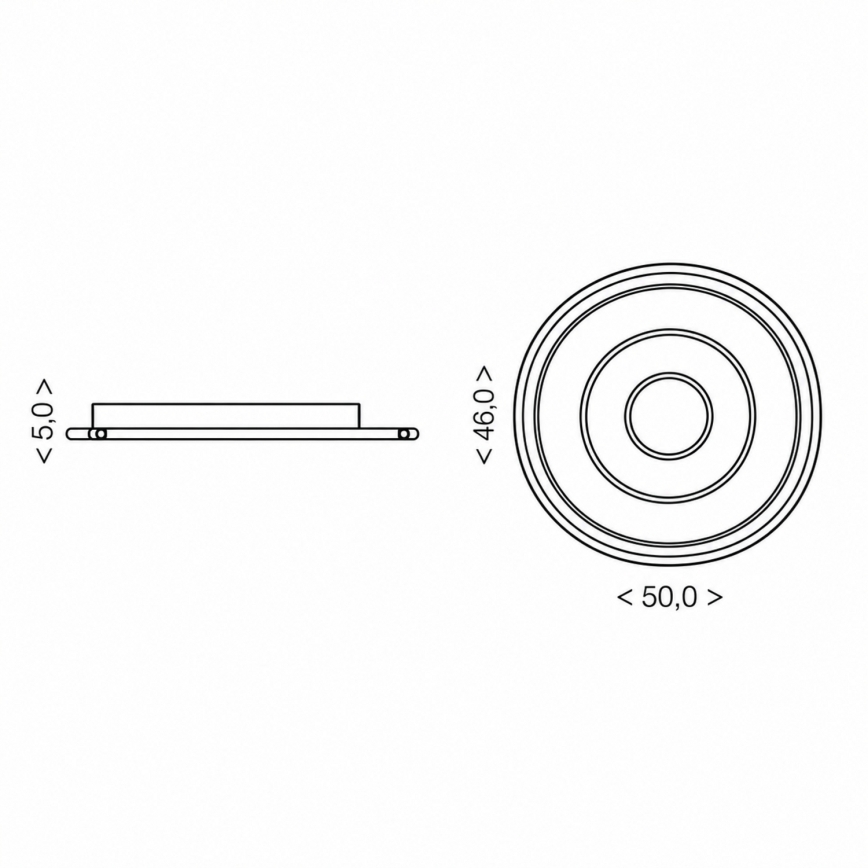 BRILAGI - Dimbare LED-plafondlamp IRIS LED/83W/230V 3000-6000K 46x50 cm zwart + afstandsbediening