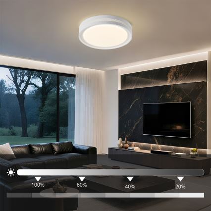 Brilagi - LED dimbare plafondlamp KREON LED/54W/230V 3000-6000K wit Ø 38 cm + afstandsbediening