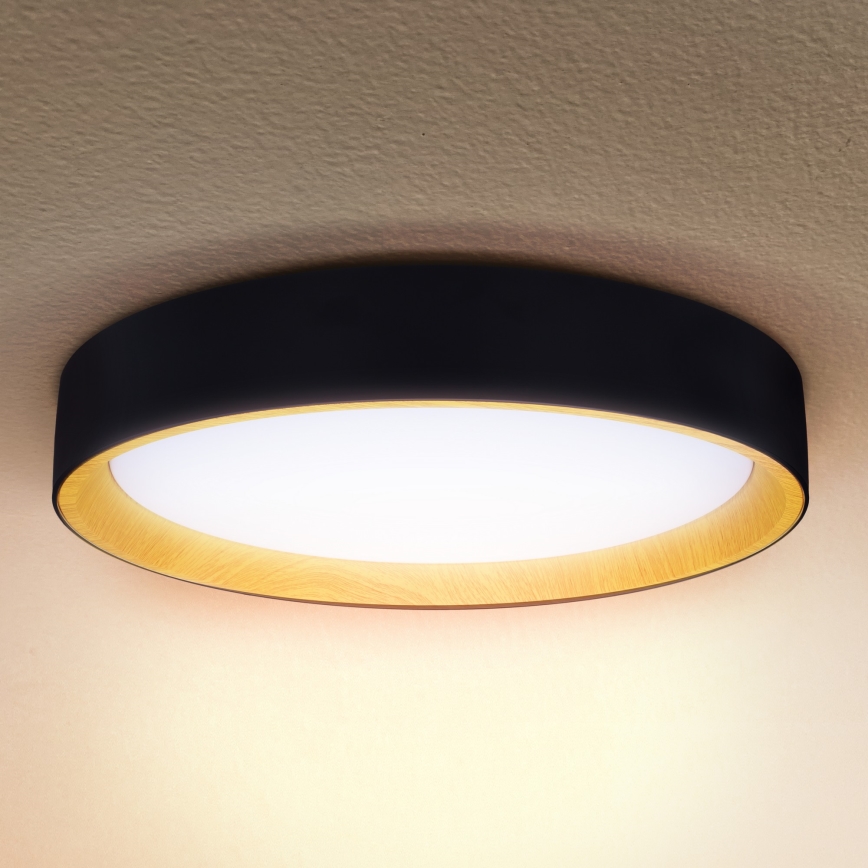 Brilagi - Dimbare LED plafondlamp LARIOS LED/60W/230V 3000-6500K ø 49 cm zwart + afstandsbediening