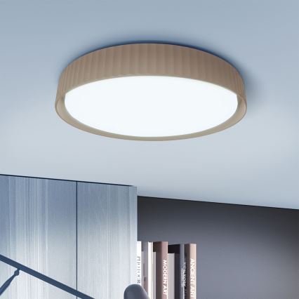 Brilagi - LED-dimbare plafondlamp LUCIA LED/48W/230V 3000-6500K Ø 41 cm bruin + afstandsbediening