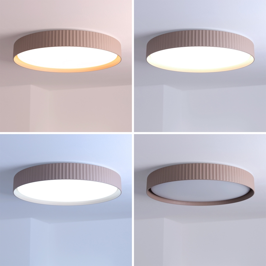 Brilagi - Dimbare LED-plafondlamp LUCIA LED/60W/230V 3000-6500K Ø 59 cm bruin + afstandsbediening