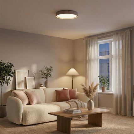 Brilagi - Dimbare LED-plafondlamp LUCIA LED/60W/230V 3000-6500K Ø 59 cm bruin + afstandsbediening